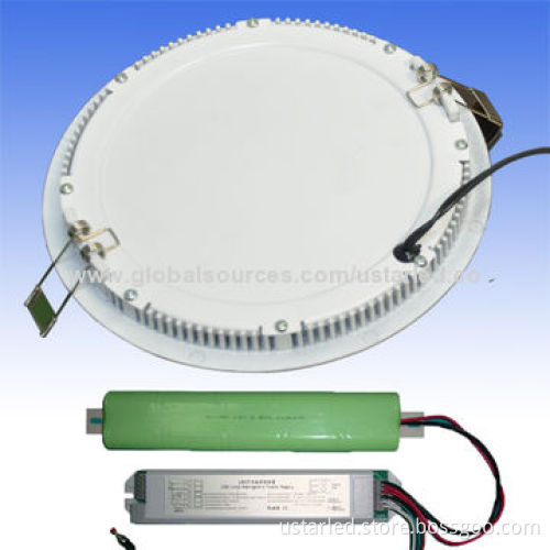 10W Emergency LED Panel Lights, >80CRI, AC 85-265V, 850-900lm, 160mm Cutout, Emergency 30-180min